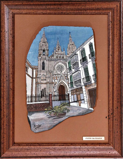 Iglesia del Sagrado Corazón. Málaga Acrylic Others Landscaping