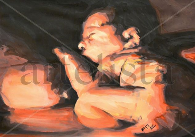 maternidad Oil Card Nude Paintings