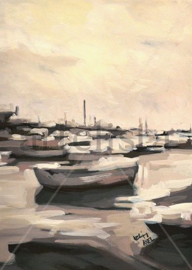 marina Oil Card Marine Painting