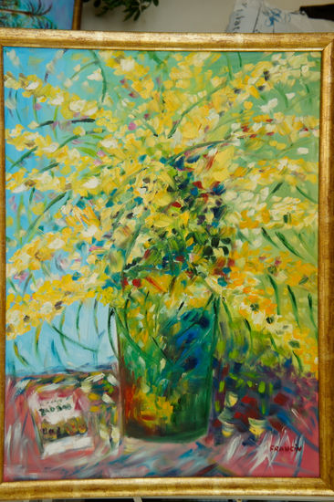 Bodegón de Mimosa Oil Canvas Still Life Paintings