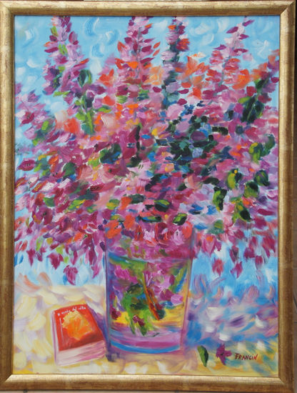 Bodegón de Buganvilla Oil Canvas Still Life Paintings