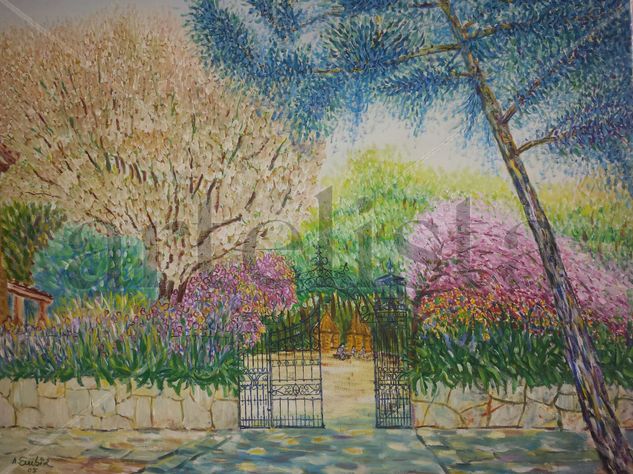 Jardin Botanico (Zaragoza) Oil Canvas Landscaping