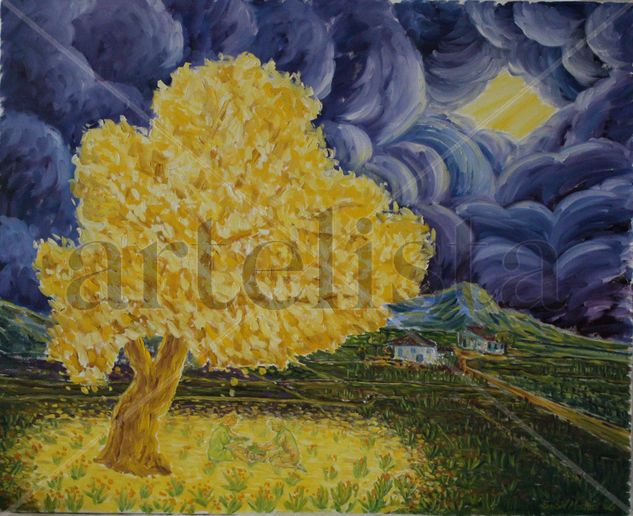 Arbol de luz Oil Canvas Landscaping