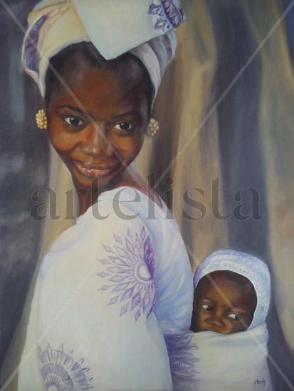 Maternidad Oil Canvas Portrait