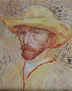 Van Gogh Autoretrato sombrero de paja 1887