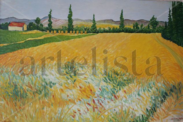 Campo de trigo Van Gogh 1889 Oil Canvas Landscaping