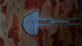 Cadena en plancha metálica.