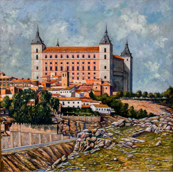 Toledo - Alcazar Óleo Lienzo Paisaje