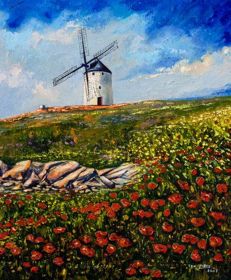 Molino de Consuegra Oil Panel Landscaping