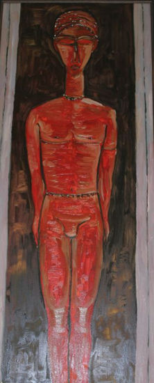 Cariátide H Oil Canvas Nude Paintings