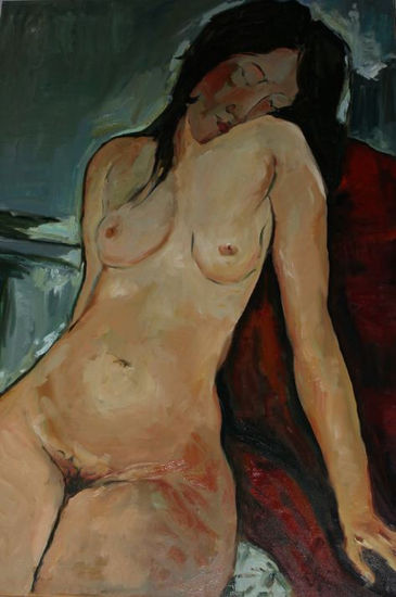 Desnudo femenino sentado Oil Canvas Nude Paintings