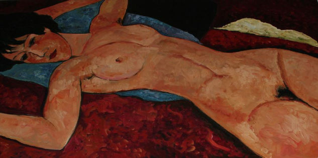 Desnudo rojo Oil Canvas Nude Paintings