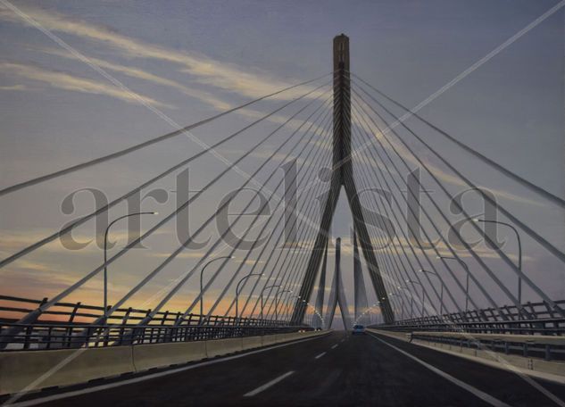 PUENTE DE LA CONSTITUCION DE CADIZ Oil Canvas Landscaping