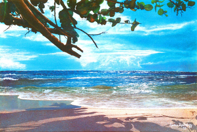 Playa cubana Oil Canvas Marine Painting