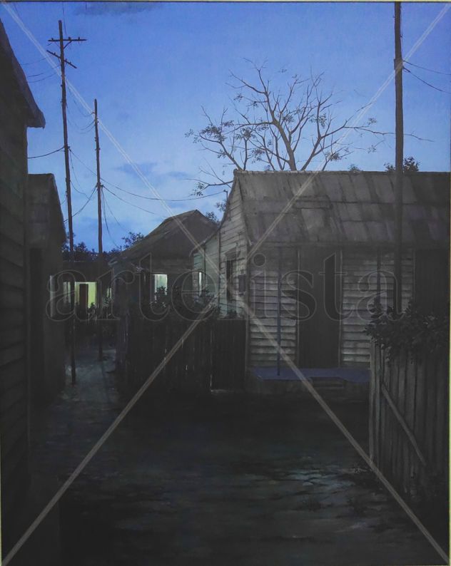 Serie Caserío en la noche