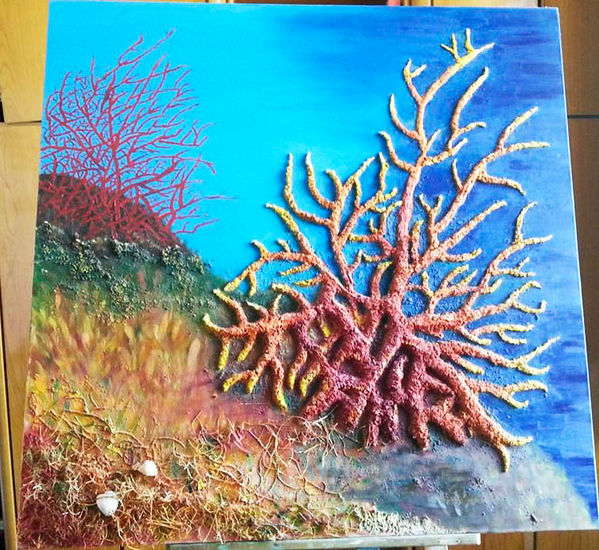 el fondo del mar Oil Canvas Marine Painting
