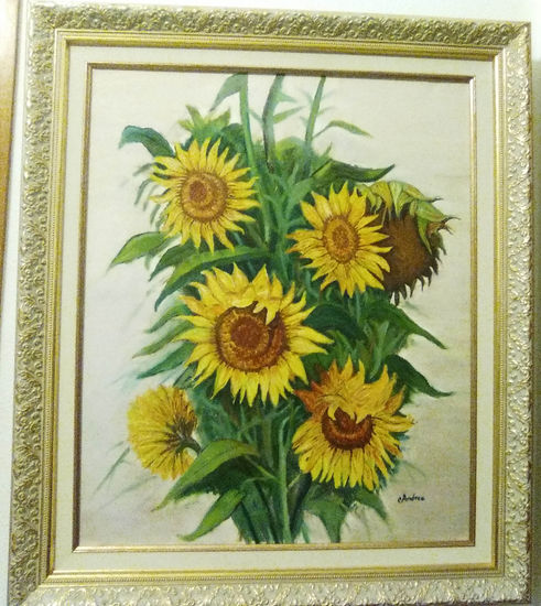 Girasoles Oil Canvas Floral Painting