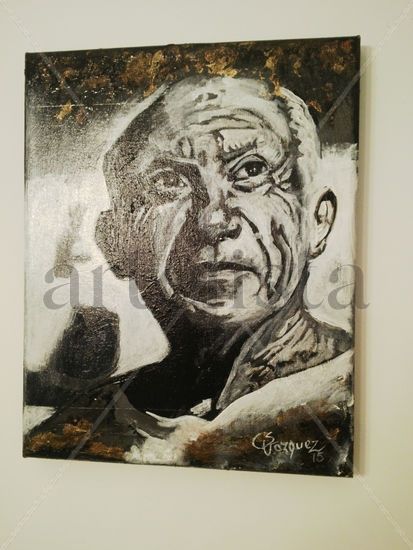 blanco y negro Acrylic Canvas Portrait