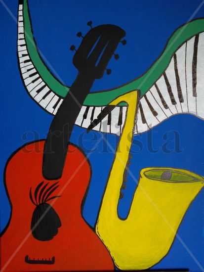 Música Acrylic Canvas Still Life Paintings