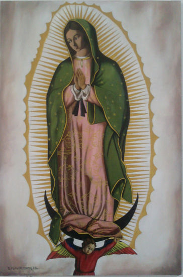 Virguen de Guadalupe Óleo Lienzo Otros