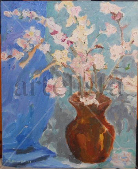 flors Oil Panel Floral Painting