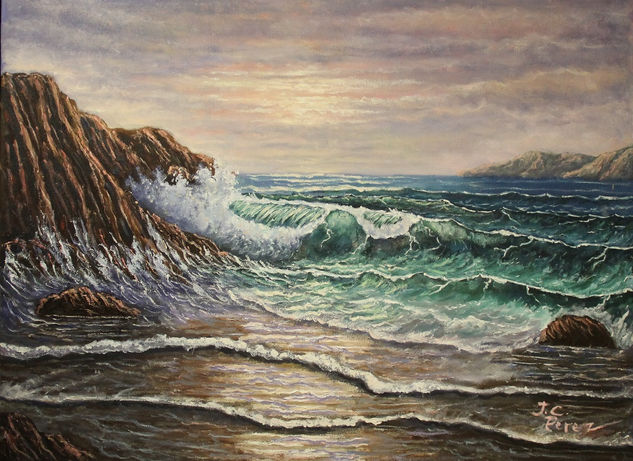 Puesta de Sol II Oil Canvas Marine Painting