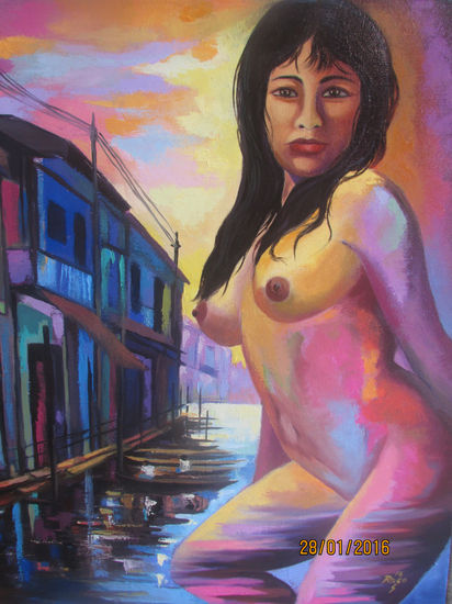 DEL LUGAR Oil Canvas Nude Paintings