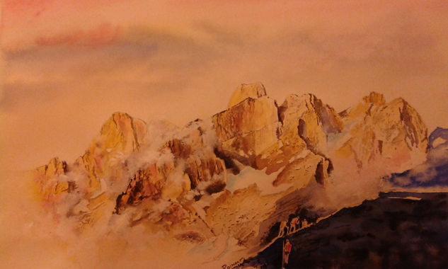 picos de europa,torrecerredo Watercolour Paper Landscaping