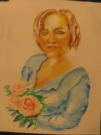 Carmen Watercolour Card Portrait