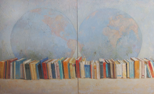 mapa y libros