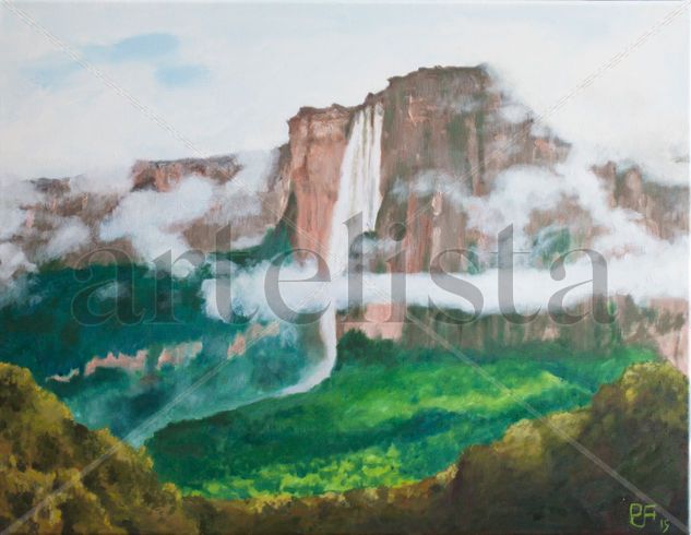 Salto Angel Oil Canvas Landscaping