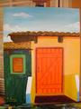 Techo de tejas Acrylic Canvas Landscaping