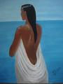 De espalda mirando al Mar Acrylic Canvas Nude Paintings