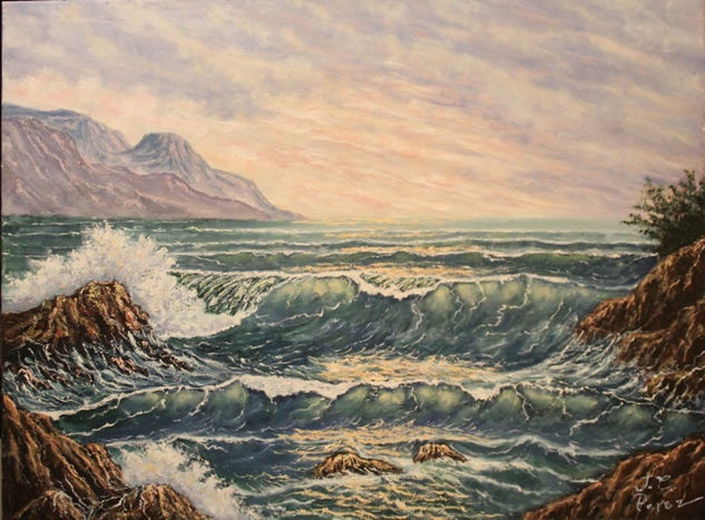 Puesta de Sol III Oil Canvas Marine Painting