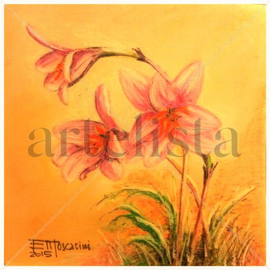 Flores 1 Oil Card Floral Painting