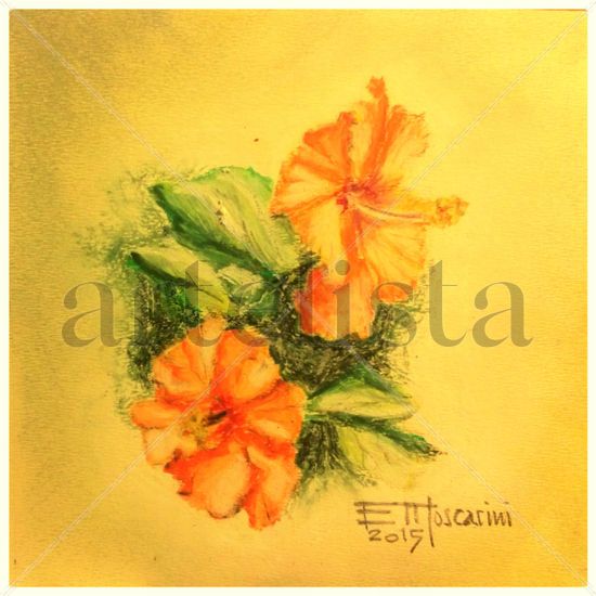 Flores 2 Oil Card Floral Painting