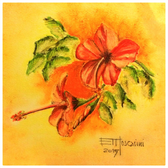 Flores 3 Oil Card Floral Painting