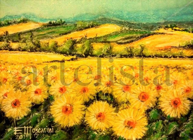 Campo de girasoles Oil Card Landscaping