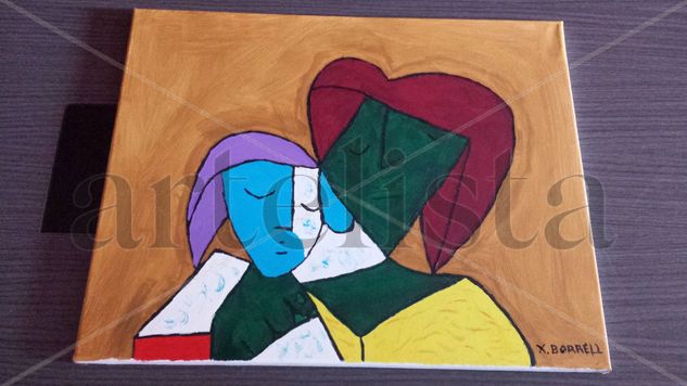 madre e hija Acrylic Canvas Portrait