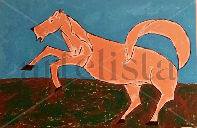 la libertad del caballo Acrylic Canvas Landscaping