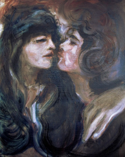 The kiss 3 - El beso 3 Oil Canvas Portrait