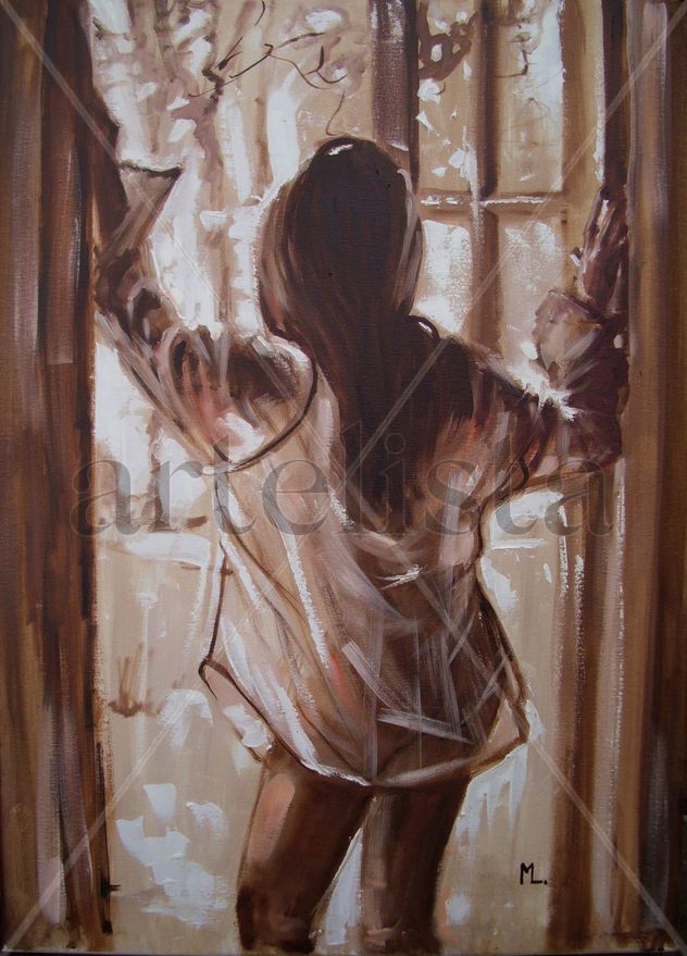 " IN YOUR SHIRT... " - original oil painting on canvas, gift