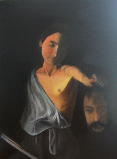 Autoritratto Oil Textile Figure Painting