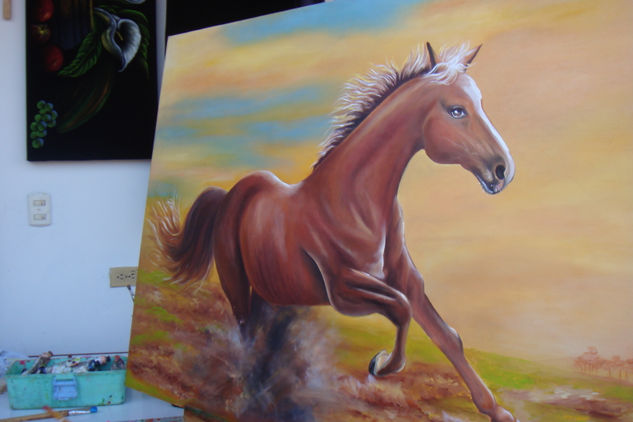 caballo Oil Canvas Animals