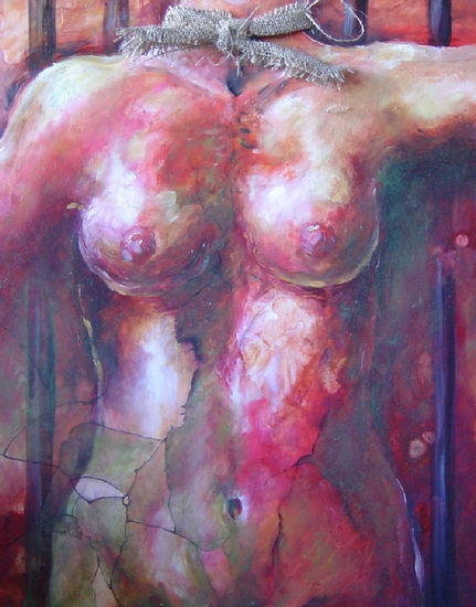 Prision Oil Panel Nude Paintings