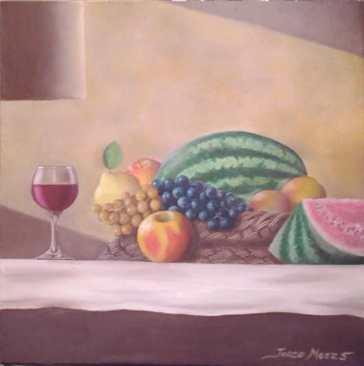 frutas Oil Textile Still Life Paintings