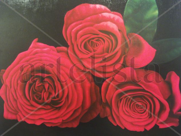 Rosas rojas Óleo Lienzo Floral