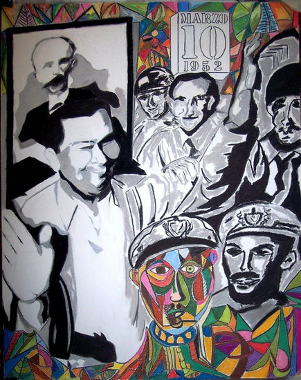 Jose Marti: La historia me absolvera  I Pastel Card Figure Painting