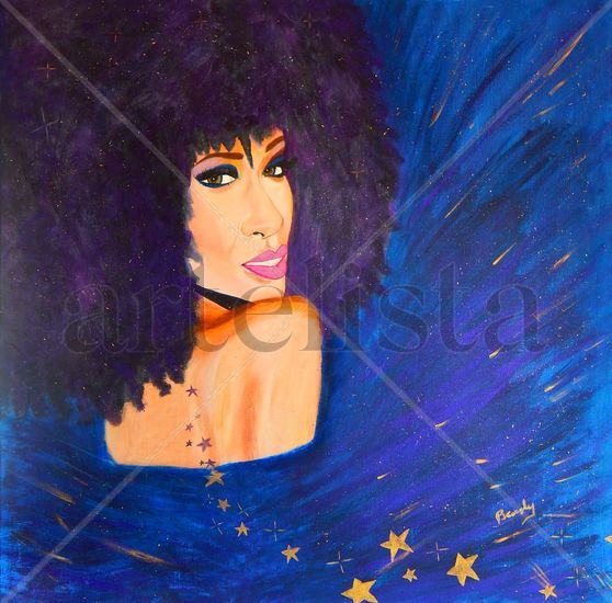 GALAXY Acrylic Textile Figure Painting