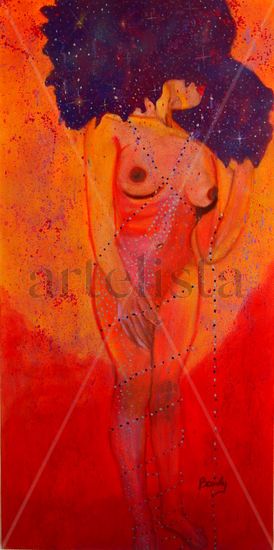 FANTASY Acrylic Textile Nude Paintings